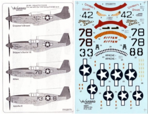 (N)1:48 DECAL P-51C RED TAIL