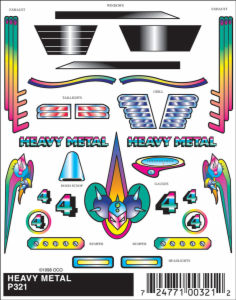 HEAVY METAL STICK-ON DECAL
