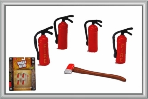 1:24 4 FIRE EXTINGUISHERS & AXE