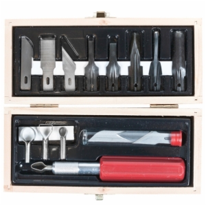 WOODWORKING SET - #5 KNIFE,14 GOUGES,ROUTERS